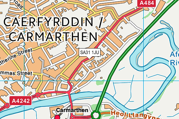 SA31 1JU map - OS VectorMap District (Ordnance Survey)