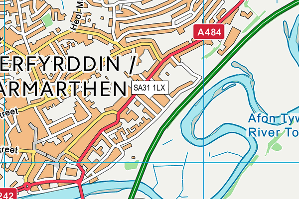 SA31 1LX map - OS VectorMap District (Ordnance Survey)