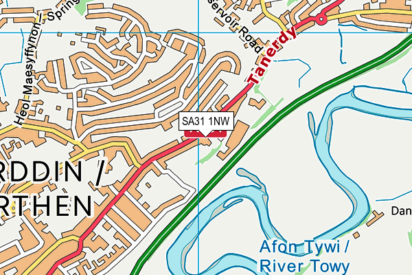 SA31 1NW map - OS VectorMap District (Ordnance Survey)