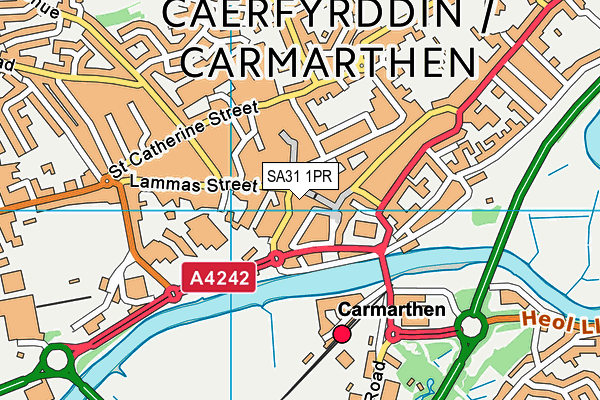 SA31 1PR map - OS VectorMap District (Ordnance Survey)