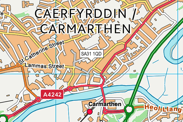 SA31 1QD map - OS VectorMap District (Ordnance Survey)