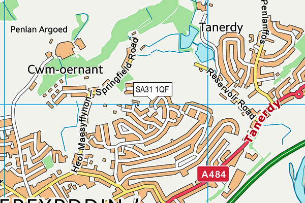 SA31 1QF map - OS VectorMap District (Ordnance Survey)