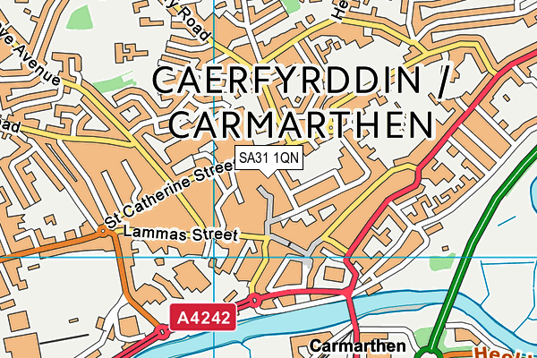 SA31 1QN map - OS VectorMap District (Ordnance Survey)