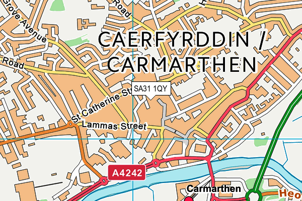 SA31 1QY map - OS VectorMap District (Ordnance Survey)