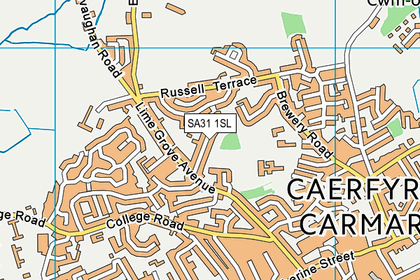 SA31 1SL map - OS VectorMap District (Ordnance Survey)