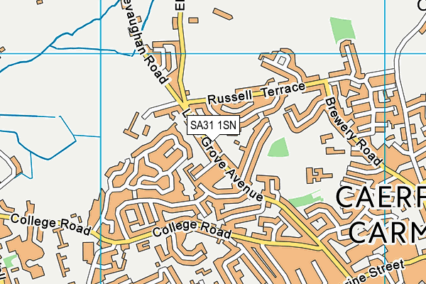 SA31 1SN map - OS VectorMap District (Ordnance Survey)