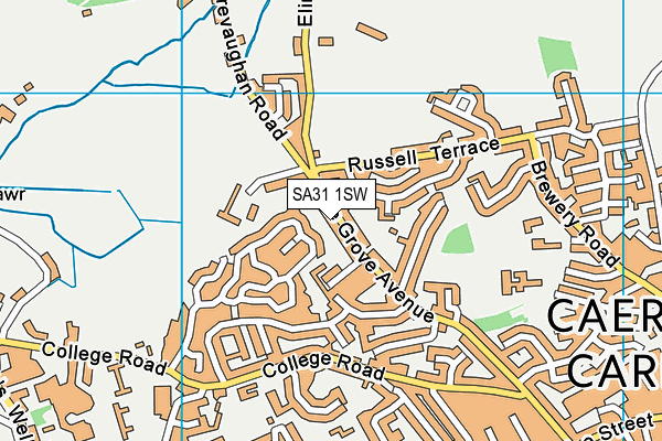 SA31 1SW map - OS VectorMap District (Ordnance Survey)