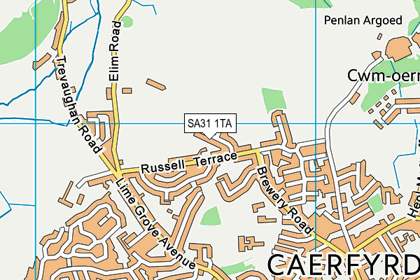 SA31 1TA map - OS VectorMap District (Ordnance Survey)