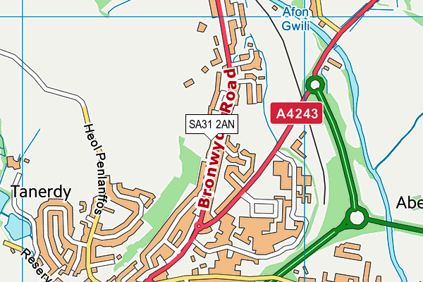 SA31 2AN map - OS VectorMap District (Ordnance Survey)