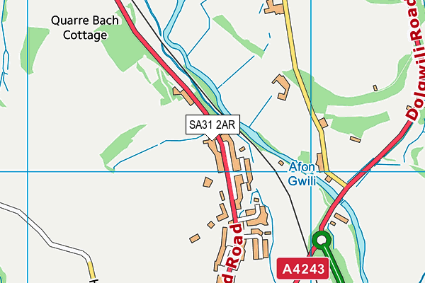 SA31 2AR map - OS VectorMap District (Ordnance Survey)