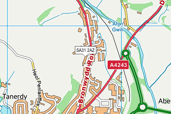 SA31 2AZ map - OS VectorMap District (Ordnance Survey)