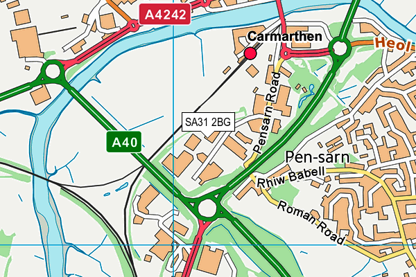 SA31 2BG map - OS VectorMap District (Ordnance Survey)