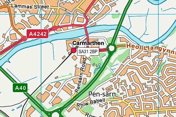 SA31 2BP map - OS VectorMap District (Ordnance Survey)