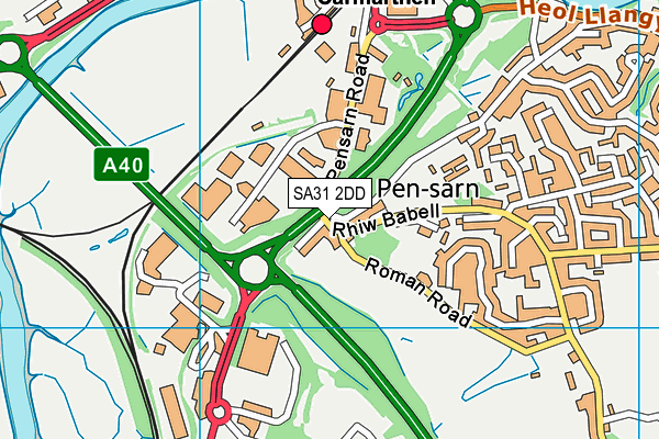 SA31 2DD map - OS VectorMap District (Ordnance Survey)