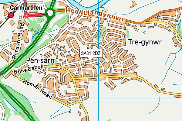 SA31 2DZ map - OS VectorMap District (Ordnance Survey)