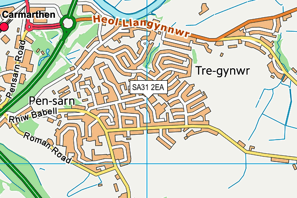 SA31 2EA map - OS VectorMap District (Ordnance Survey)