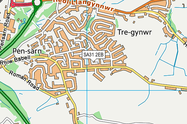 SA31 2EB map - OS VectorMap District (Ordnance Survey)