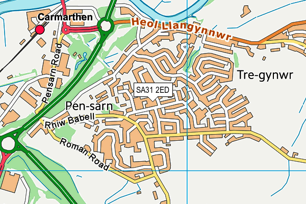 SA31 2ED map - OS VectorMap District (Ordnance Survey)