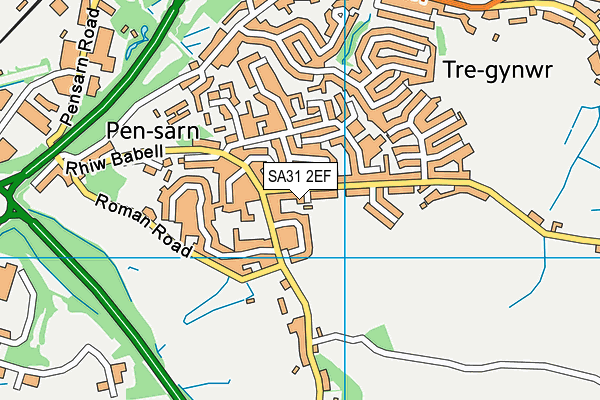 SA31 2EF map - OS VectorMap District (Ordnance Survey)