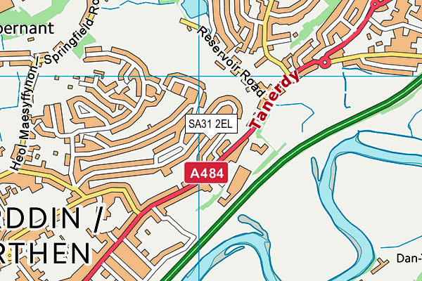 SA31 2EL map - OS VectorMap District (Ordnance Survey)