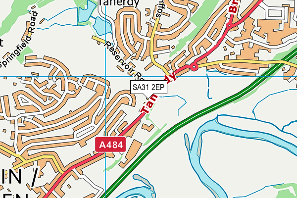 SA31 2EP map - OS VectorMap District (Ordnance Survey)