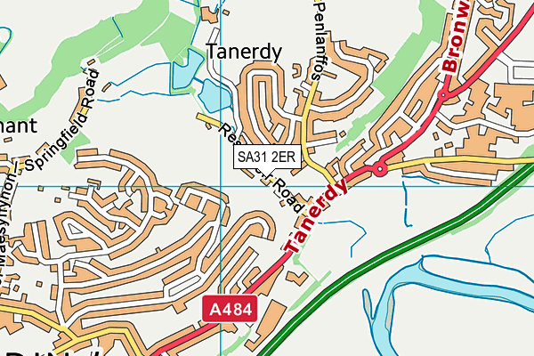 SA31 2ER map - OS VectorMap District (Ordnance Survey)