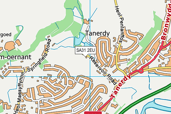 SA31 2EU map - OS VectorMap District (Ordnance Survey)