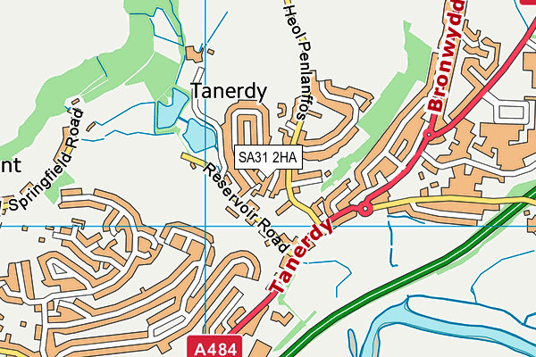 SA31 2HA map - OS VectorMap District (Ordnance Survey)