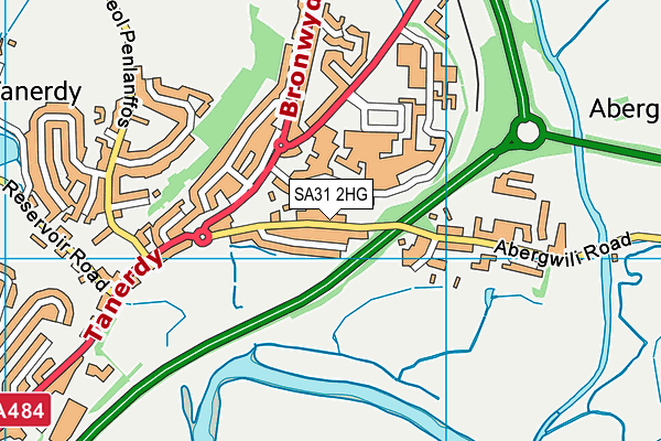 SA31 2HG map - OS VectorMap District (Ordnance Survey)