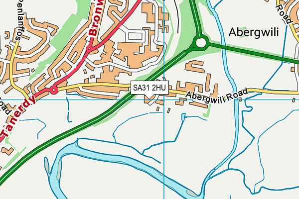 SA31 2HU map - OS VectorMap District (Ordnance Survey)