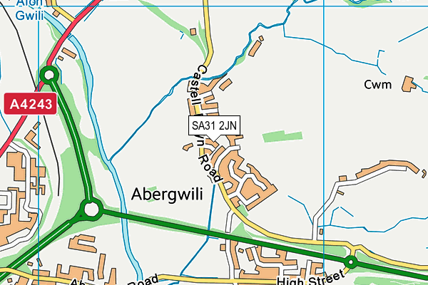 SA31 2JN map - OS VectorMap District (Ordnance Survey)