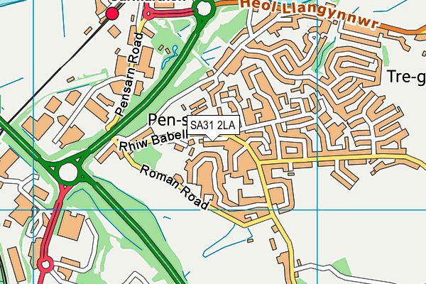 SA31 2LA map - OS VectorMap District (Ordnance Survey)