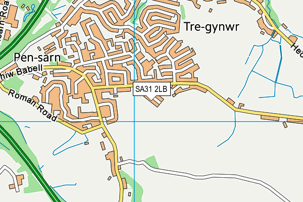 SA31 2LB map - OS VectorMap District (Ordnance Survey)