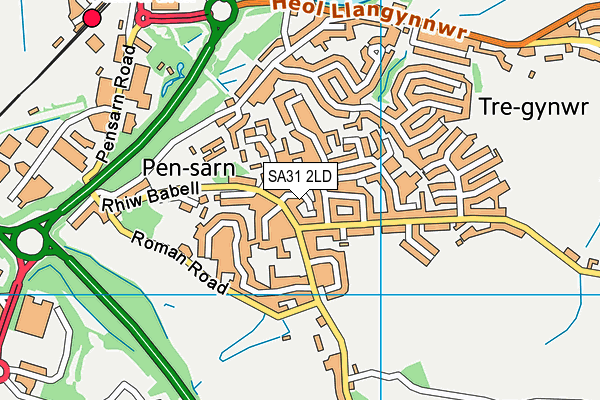 SA31 2LD map - OS VectorMap District (Ordnance Survey)