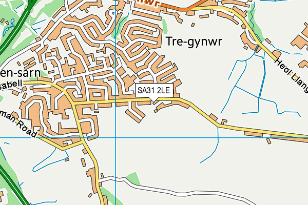 SA31 2LE map - OS VectorMap District (Ordnance Survey)