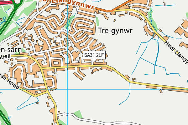 SA31 2LF map - OS VectorMap District (Ordnance Survey)