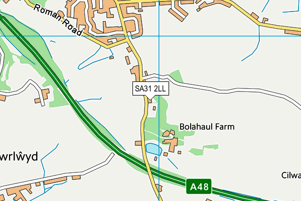 SA31 2LL map - OS VectorMap District (Ordnance Survey)