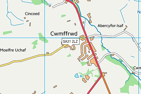 SA31 2LZ map - OS VectorMap District (Ordnance Survey)