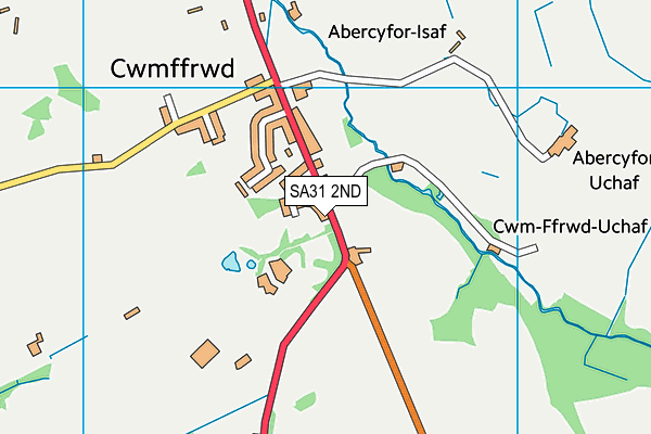 SA31 2ND map - OS VectorMap District (Ordnance Survey)