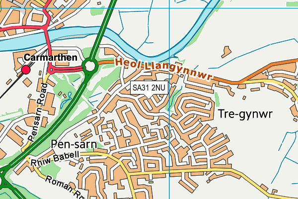 SA31 2NU map - OS VectorMap District (Ordnance Survey)