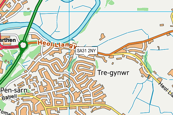 SA31 2NY map - OS VectorMap District (Ordnance Survey)