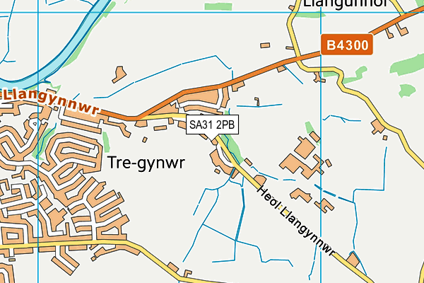 SA31 2PB map - OS VectorMap District (Ordnance Survey)