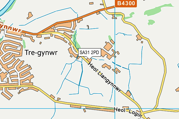 SA31 2PD map - OS VectorMap District (Ordnance Survey)