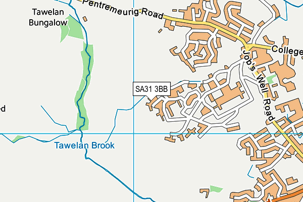 SA31 3BB map - OS VectorMap District (Ordnance Survey)