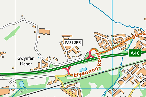 SA31 3BR map - OS VectorMap District (Ordnance Survey)