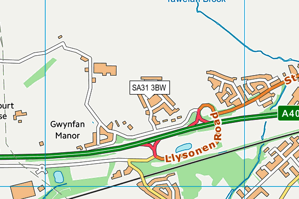 SA31 3BW map - OS VectorMap District (Ordnance Survey)