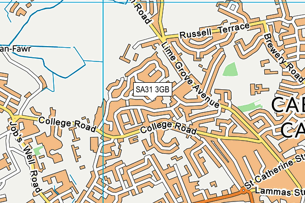SA31 3GB map - OS VectorMap District (Ordnance Survey)