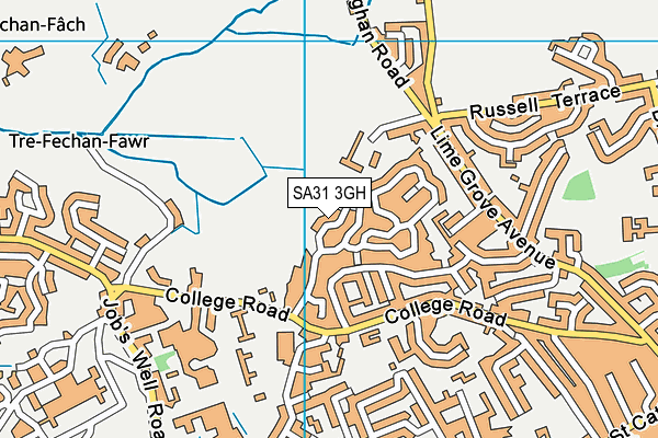 SA31 3GH map - OS VectorMap District (Ordnance Survey)
