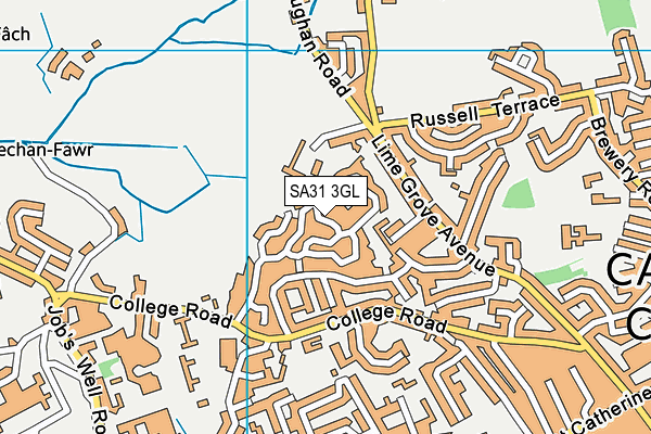 SA31 3GL map - OS VectorMap District (Ordnance Survey)