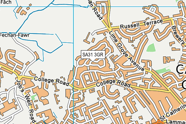 SA31 3GR map - OS VectorMap District (Ordnance Survey)